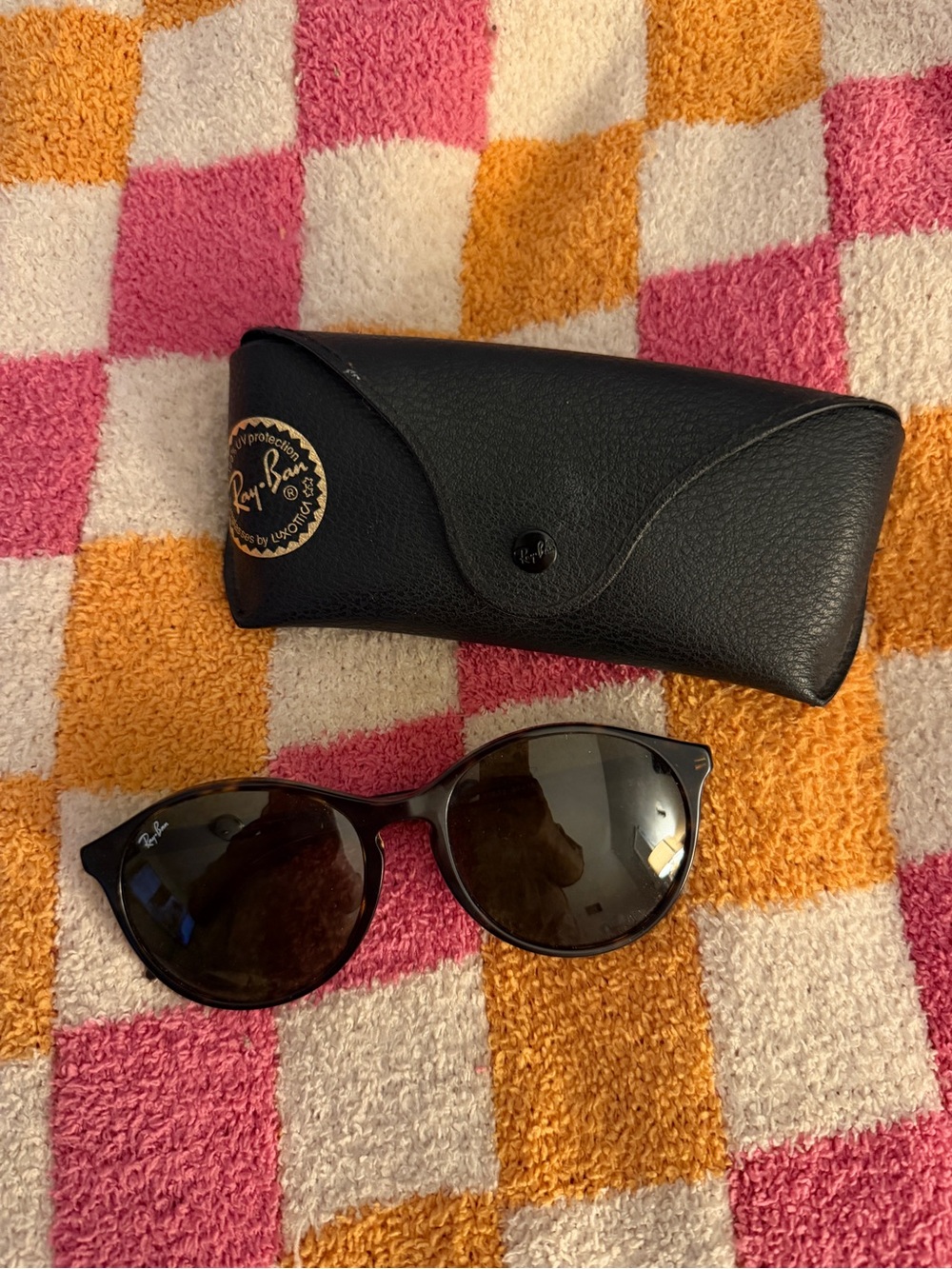 Ray-Ban Women's Brown Round Sunglasses with Case